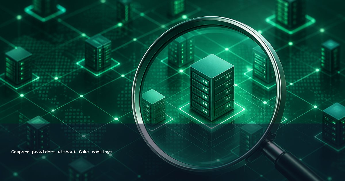 Compare providers without fake rankings