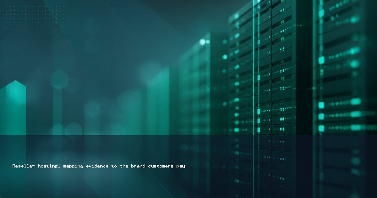Reseller hosting: mapping evidence to the brand customers pay